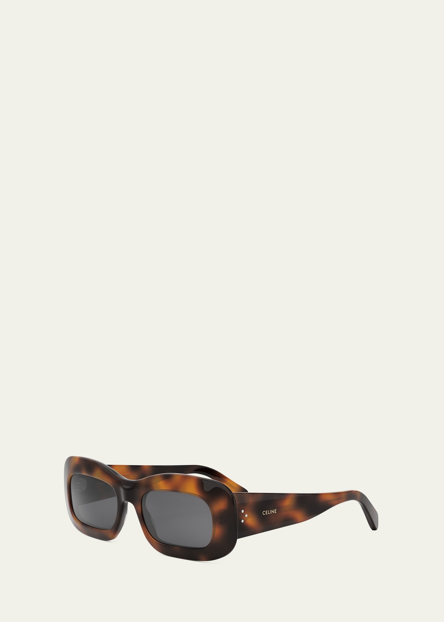 Bold 3 Dots Acetate Rectangle Sunglasses - 2