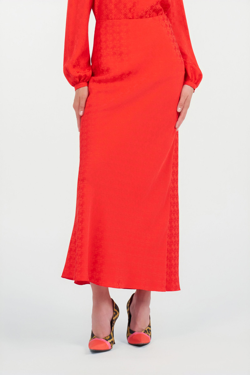 Long Skirt with Jacquard Monogram Print 3