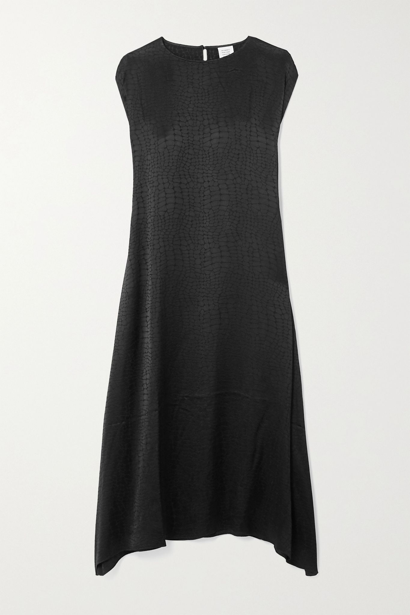 Asymmetric satin-jacquard dress - 1