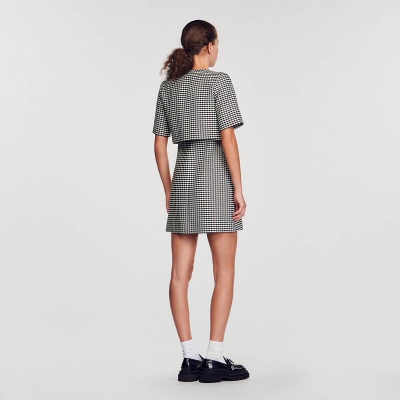 SHORT HOUNDSTOOTH TWEED DRESS 6