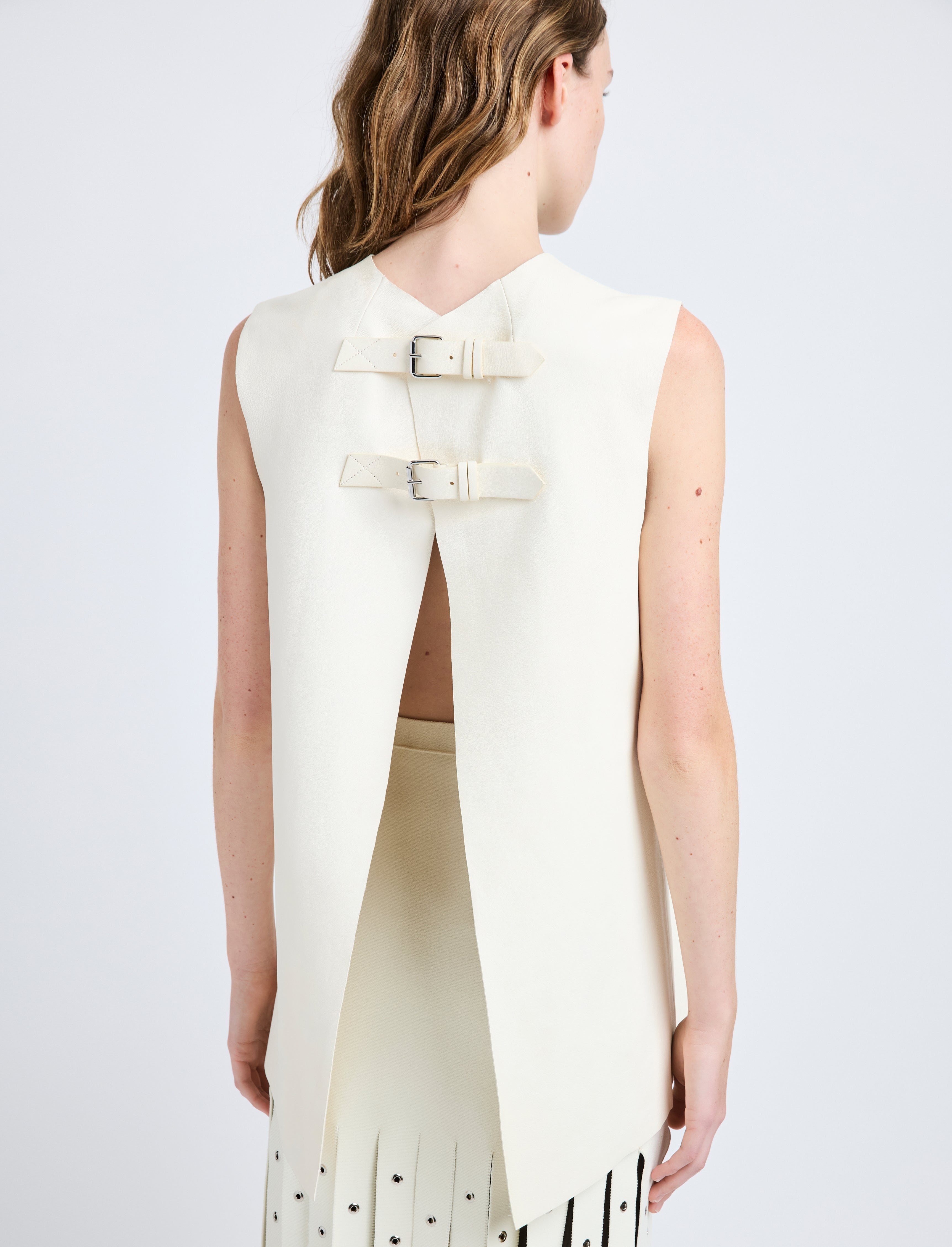 Noa Top in Textured Leather - 6