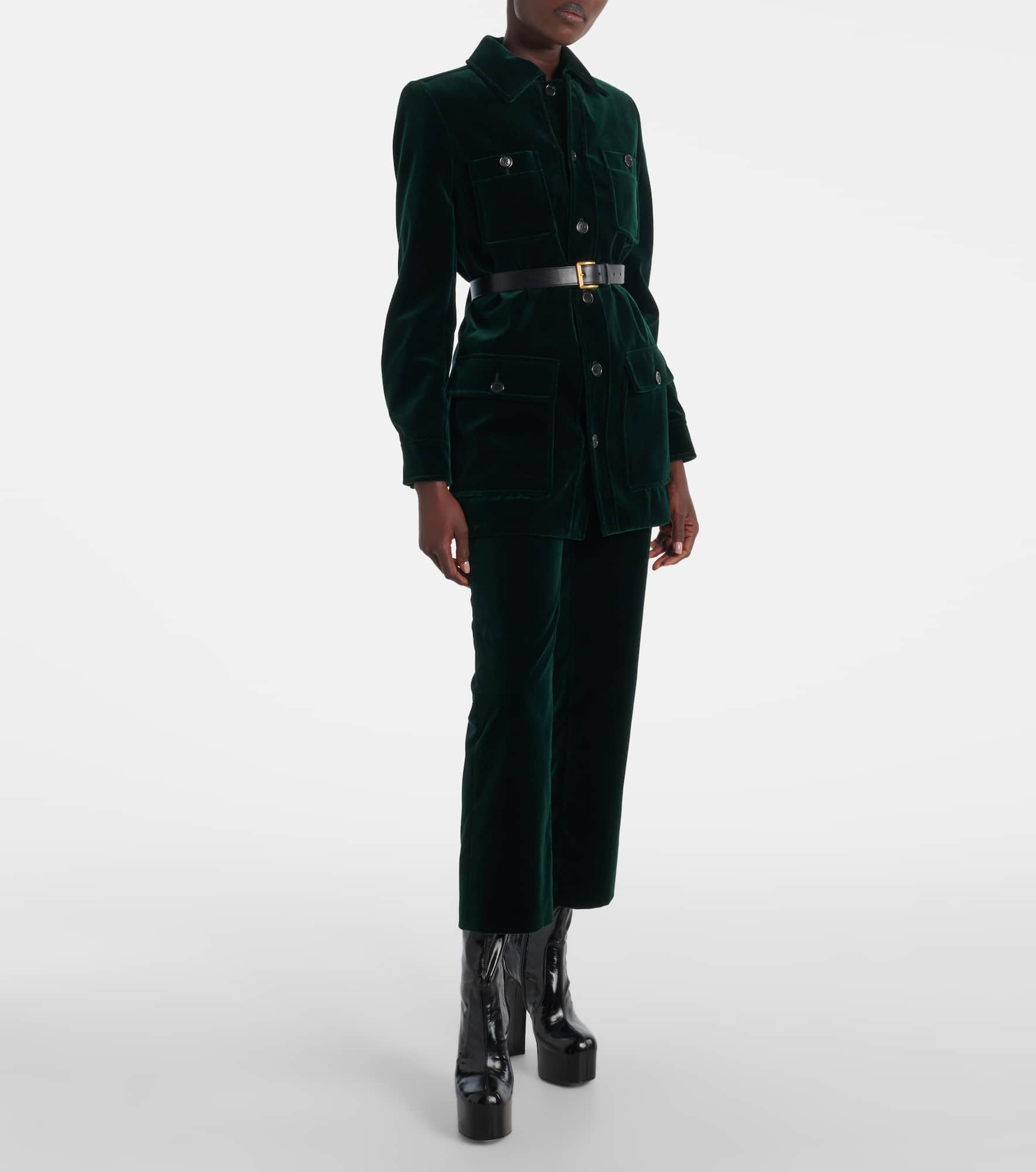 Saharienne cotton velvet jacket - 2