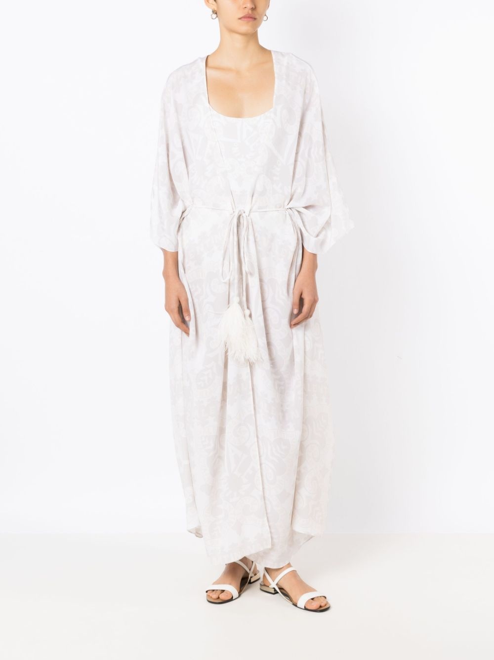 geometric-print beach cover-up - 2