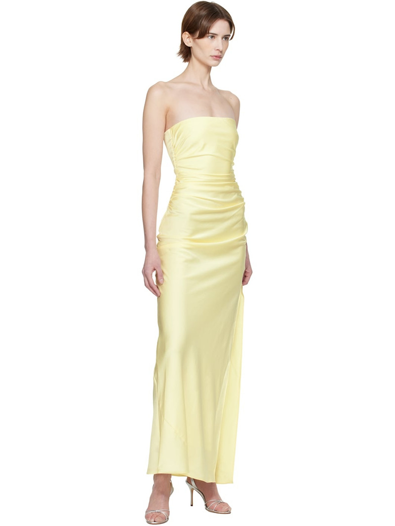 BEC + BRIDGE Yellow Eternity Strapless Maxi Dress outlook