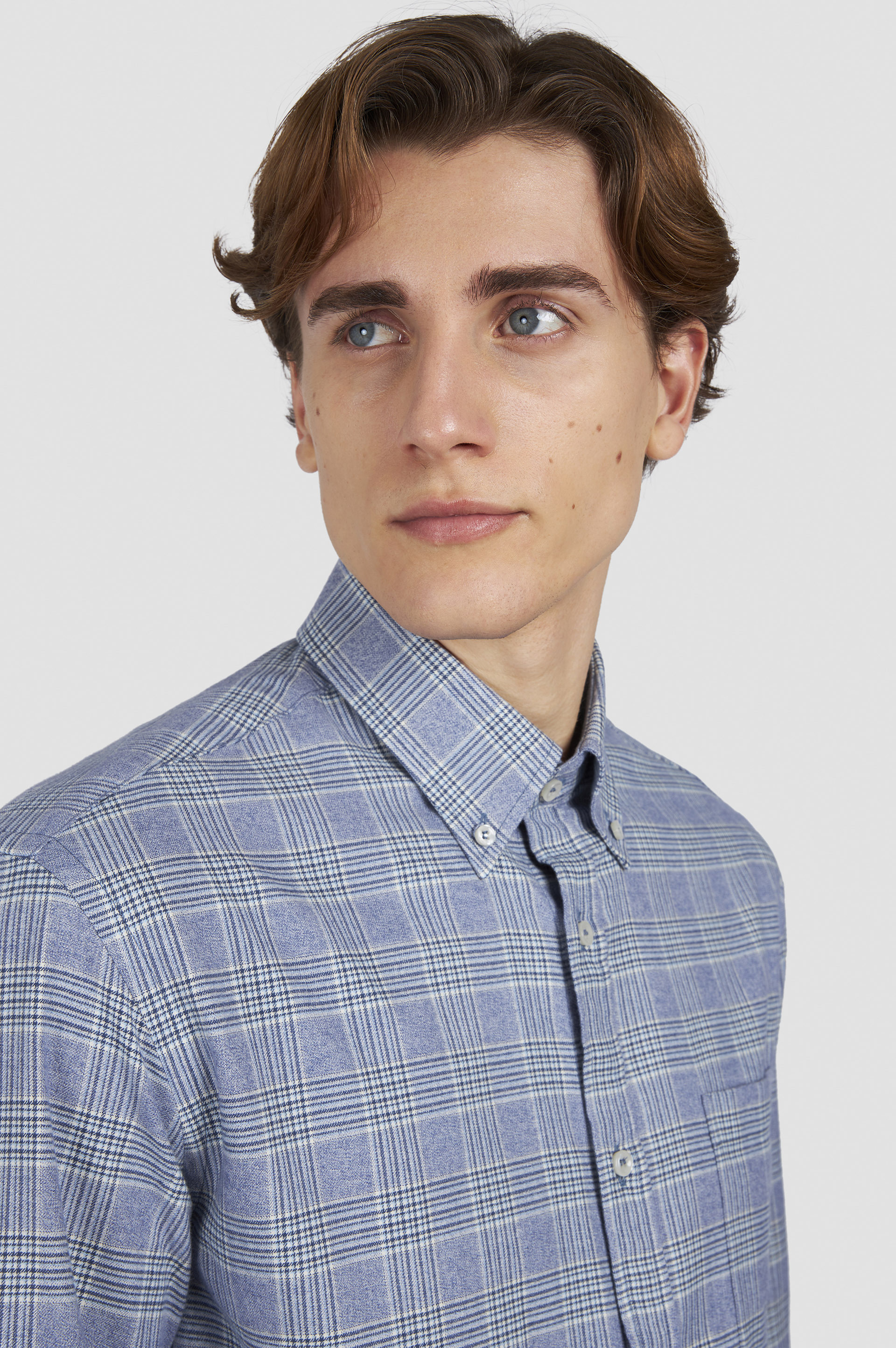 X-SOFT COTTON SHIRT WITH CHECKERED PATTERN - 4