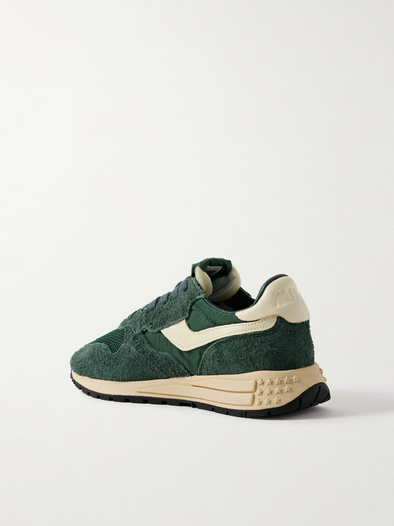 Reelwind Low Leather-trimmed Suede, Mesh And Shell Sneakers 3