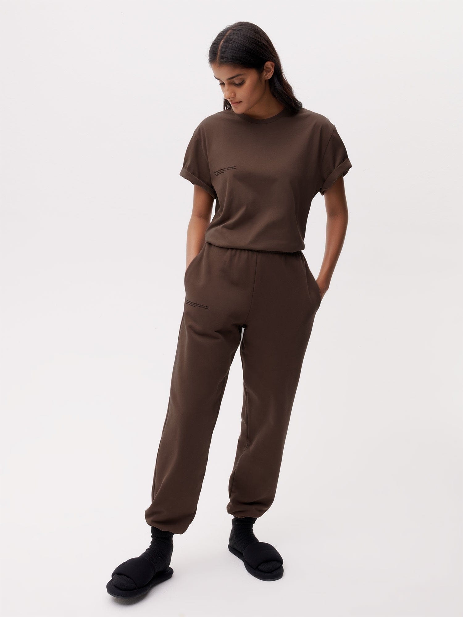 Womens 365 Midweight Track Pants - Chestnut Brown - 2