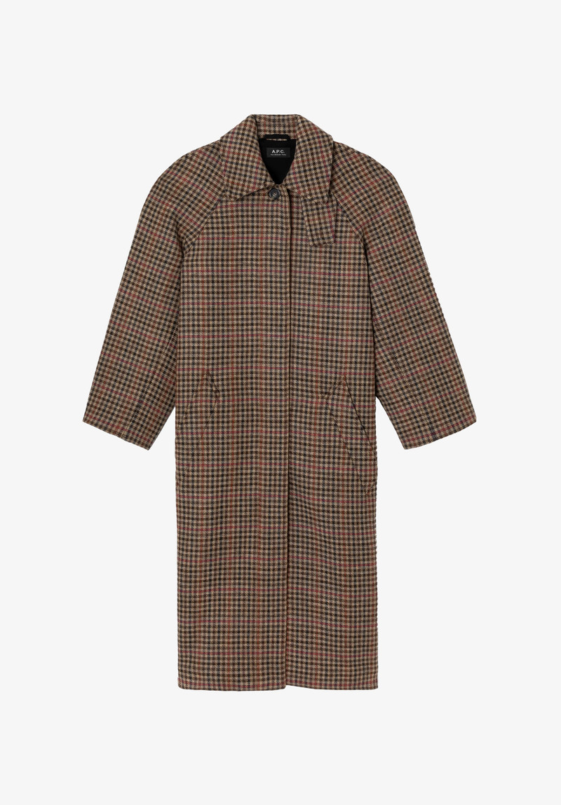 TARTAN COAT WITH RAGLAN SLEEVES 1
