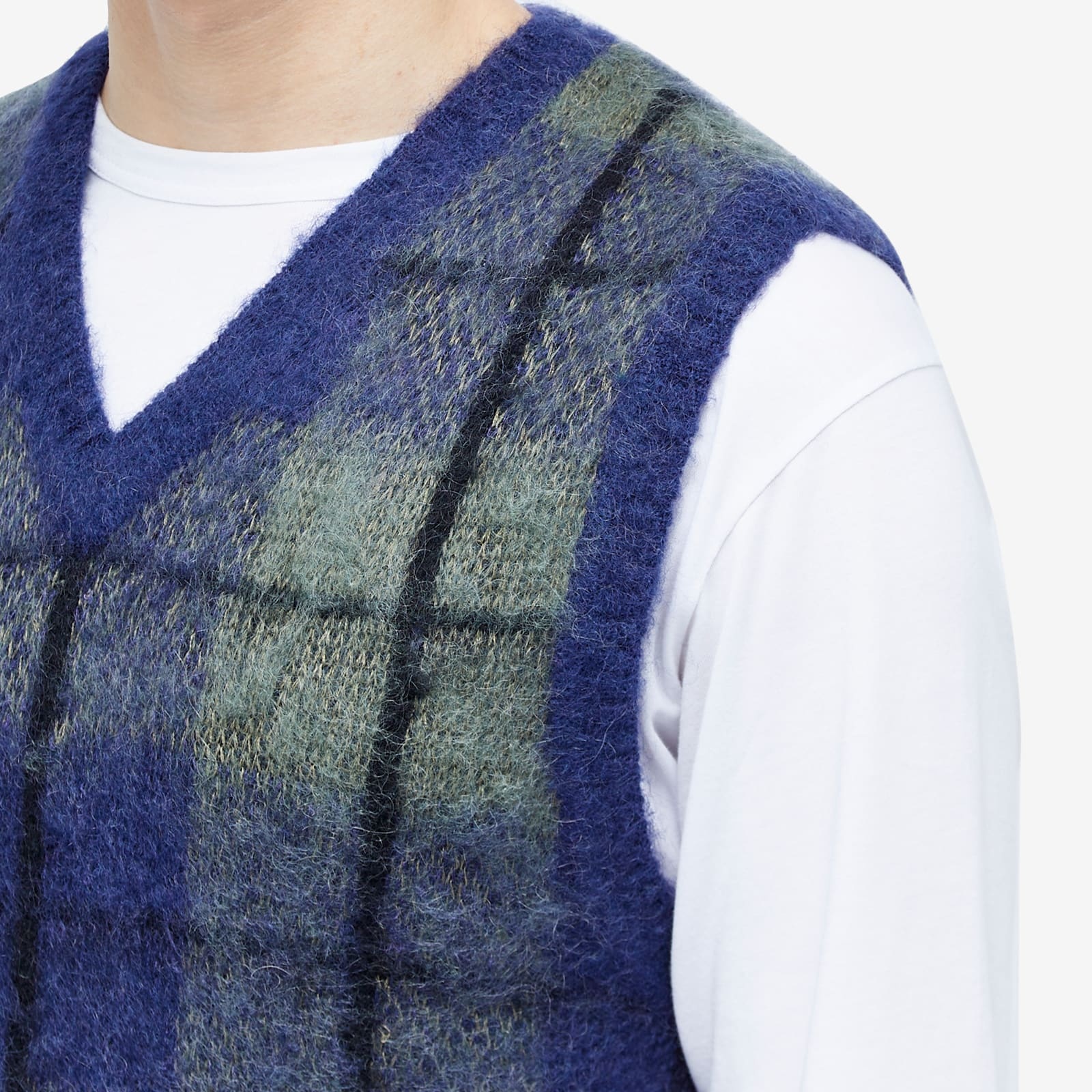 Beams Plus Mohair Check Vest - 5