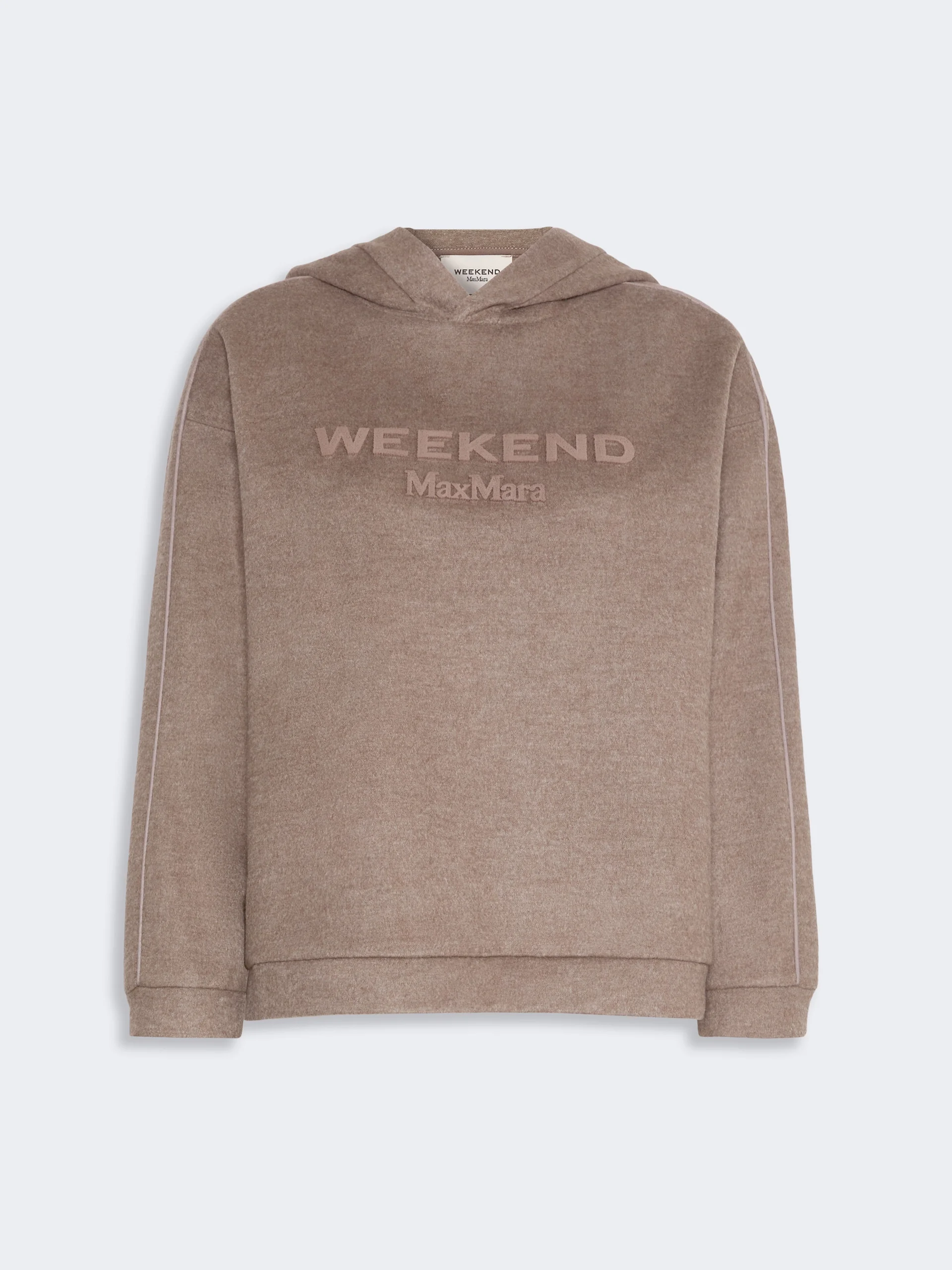 VETRINO Jersey hooded sweatshirt - MARRON GLACE' - 1