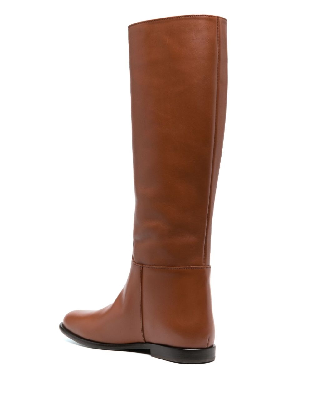 debossed-logo leather boots - 3