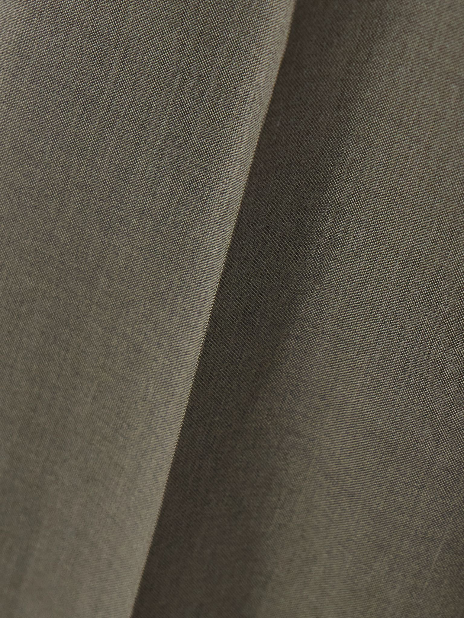 Pleated wool straight-leg pants Green - 4