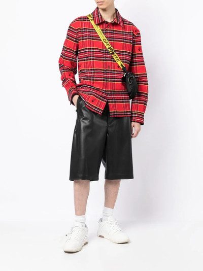 Off-White tartan-check logo-embroidered shirt outlook