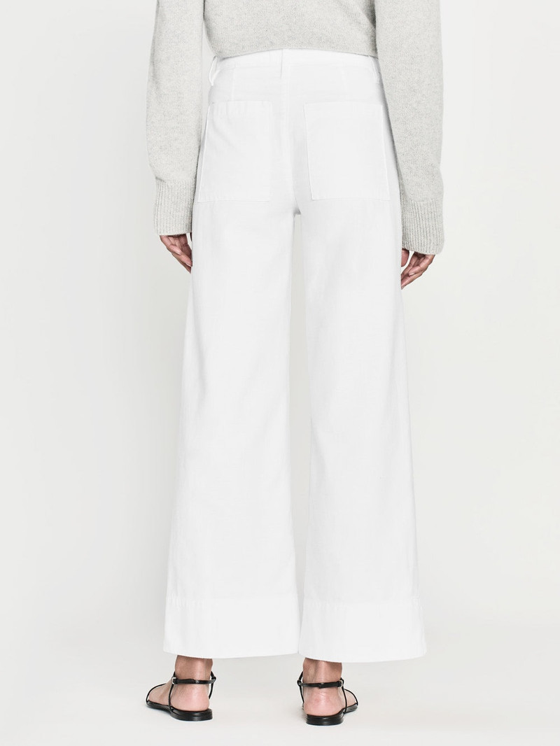 The 70's Patch Pocket Crop Straight in White 6