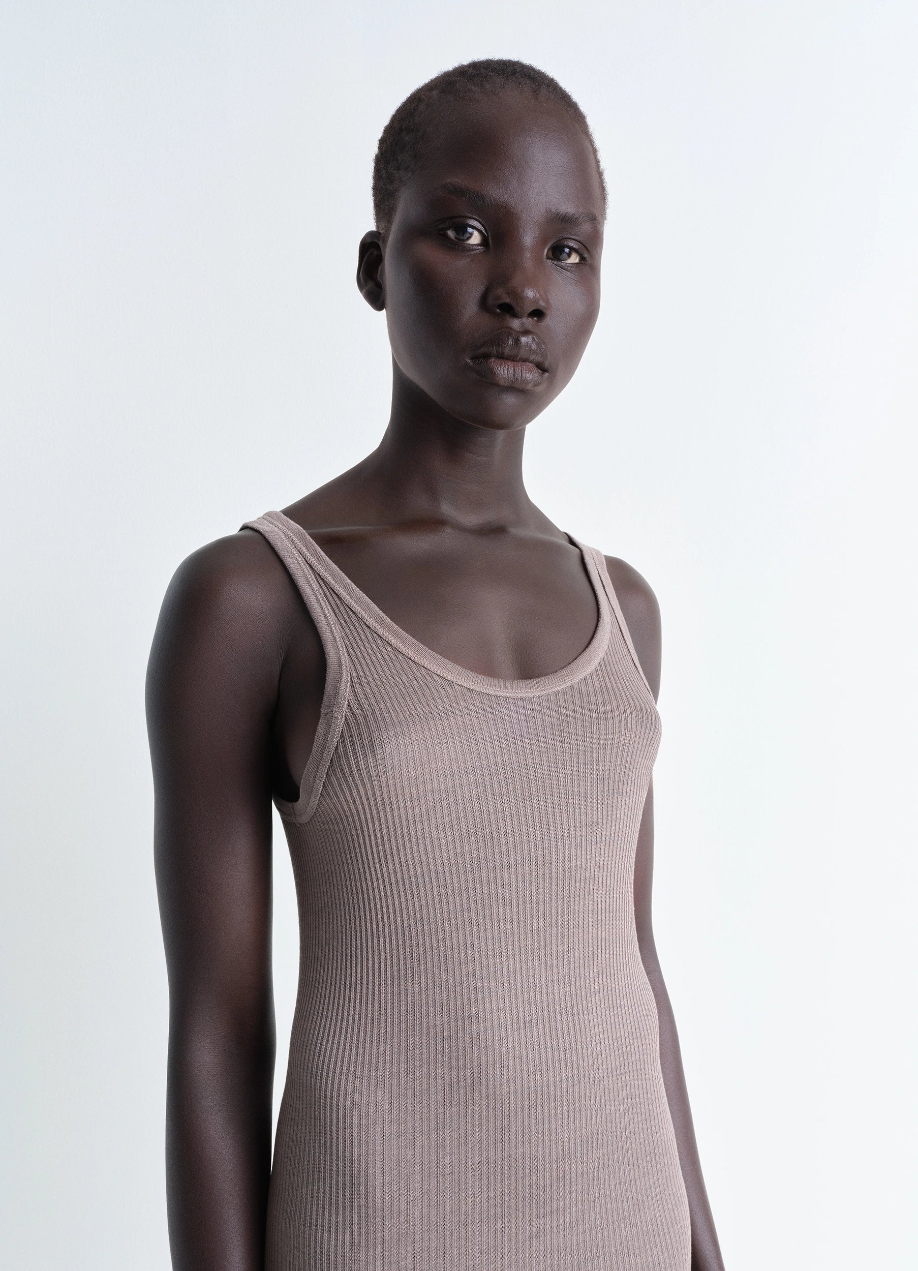 SEAMLESS RIB TANK TOP WITH SUSPENDERS - 4