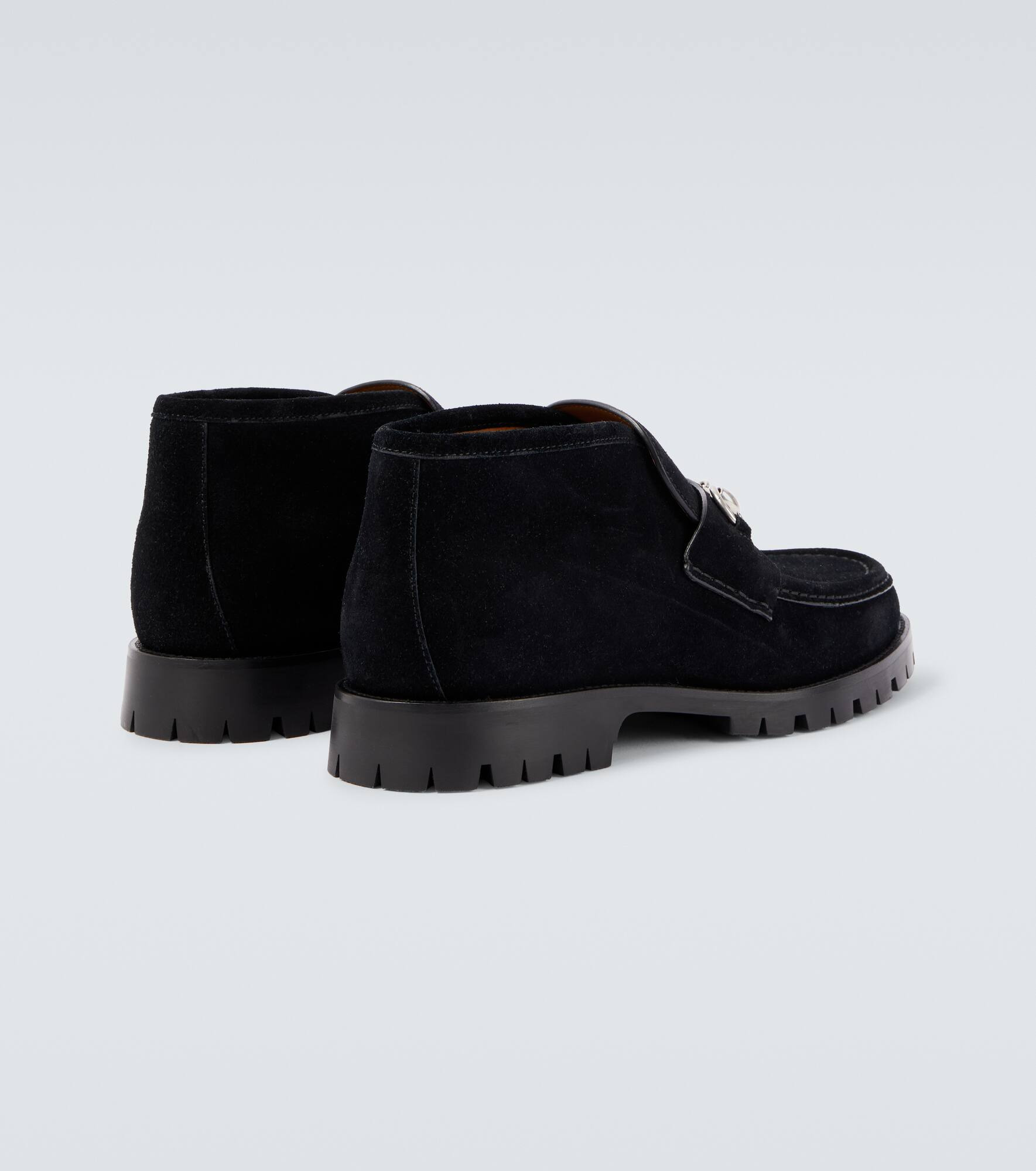 Horsebit suede ankle boots - 6