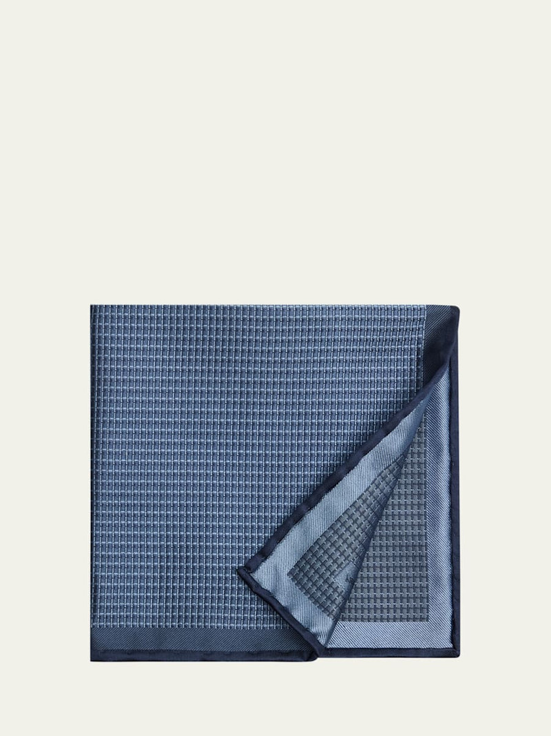 Brioni Men's Screen-Print Silk Pocket Square outlook