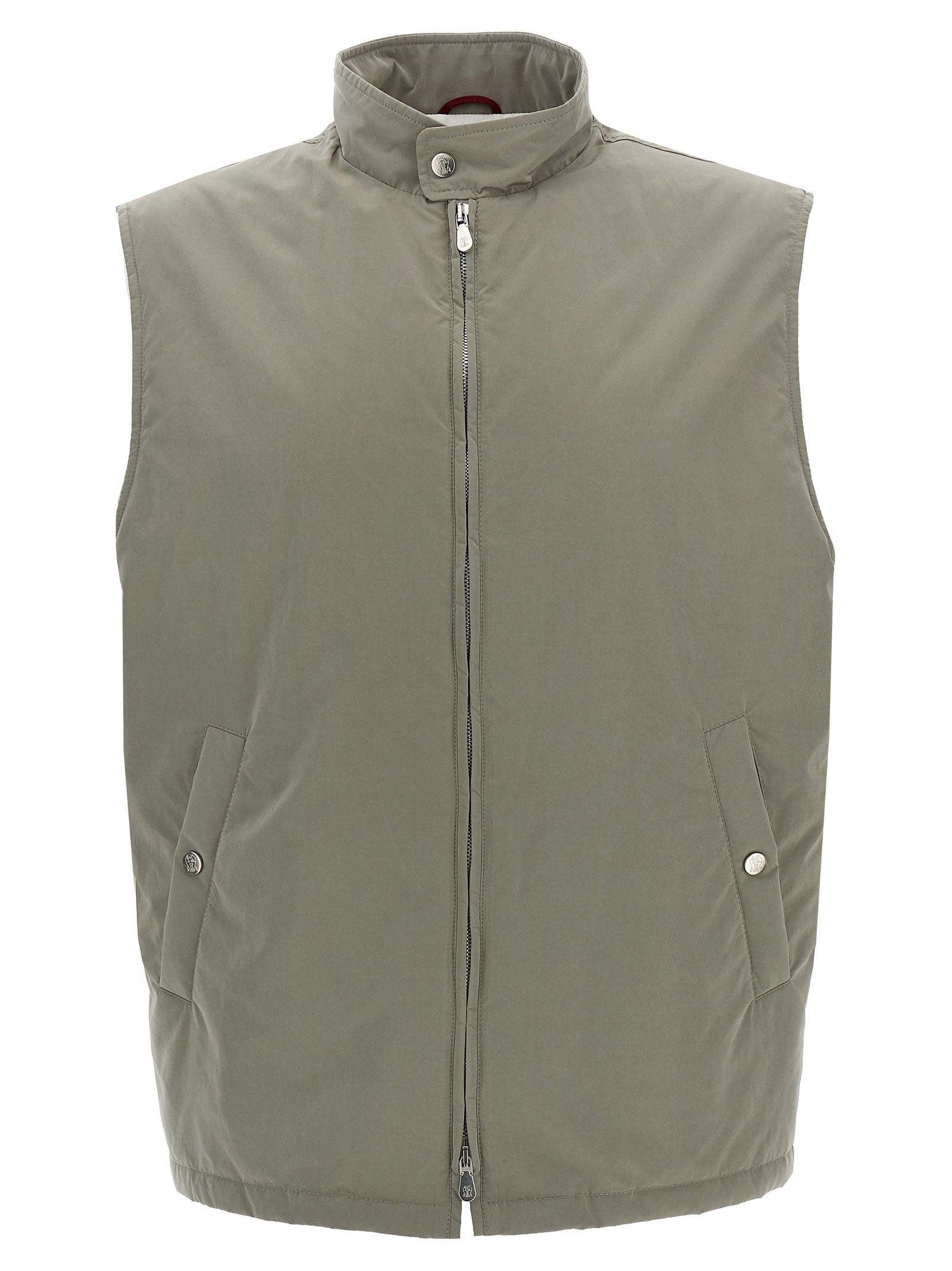 ベスト・ジレ BRUNELLO CUCINELLI Water-repellent vest Gray Brunello Cucinelli Water-Repellent Vest Gilet Gray