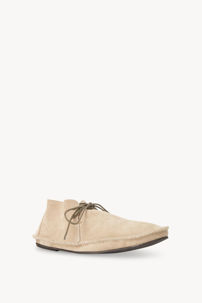 The Row Tyler Lace Up Shoe in Suede outlook
