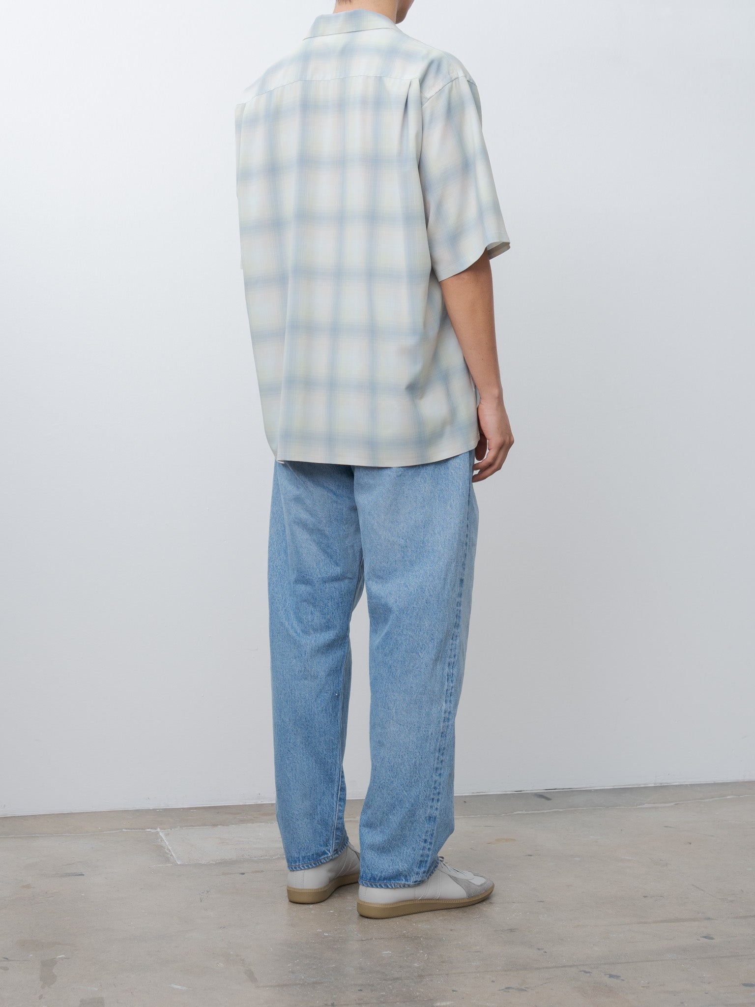 Open Collared SS Shirt - Pale Ombre - 4