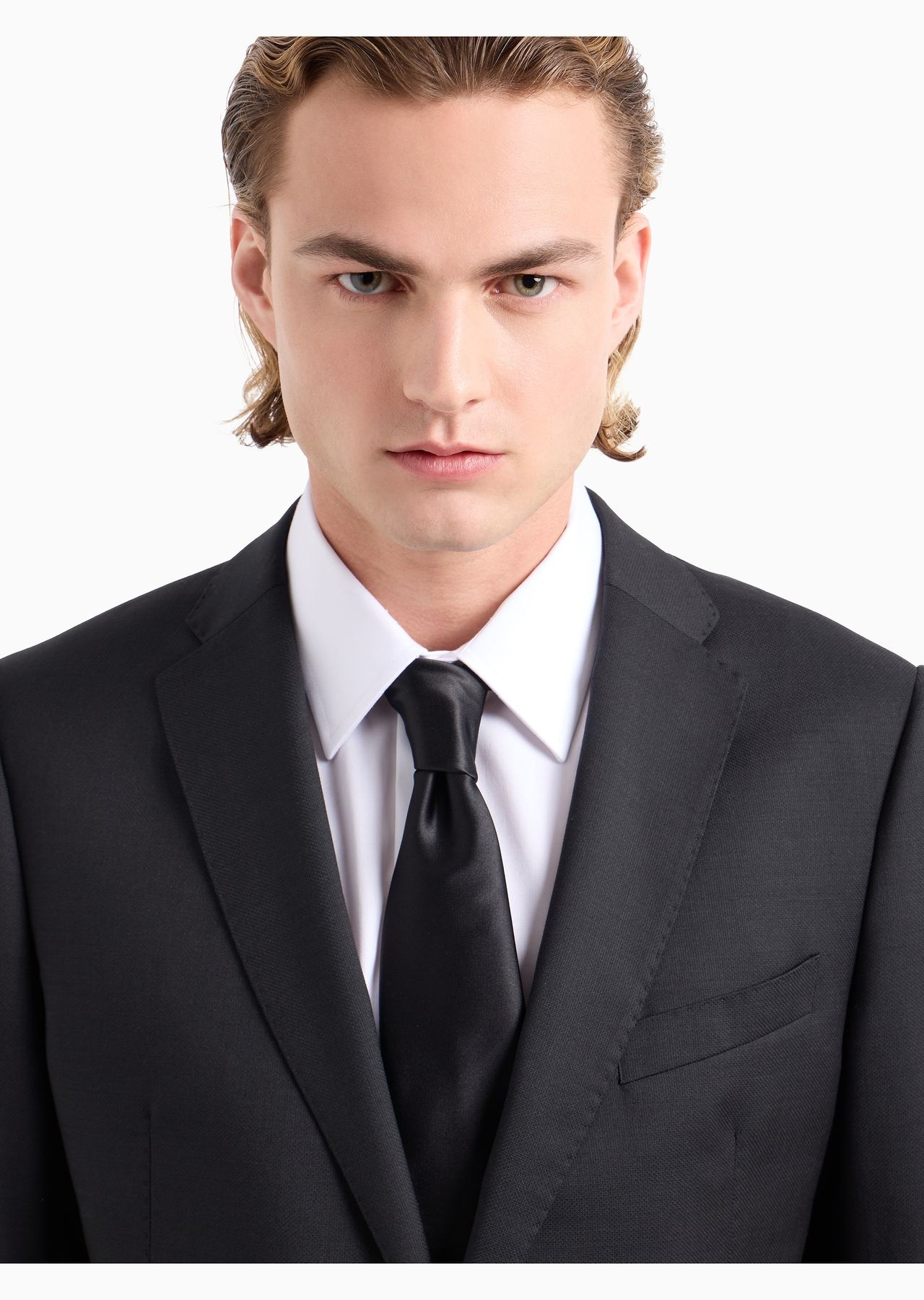 Pure silk tie with jacquard micro-motif - 3