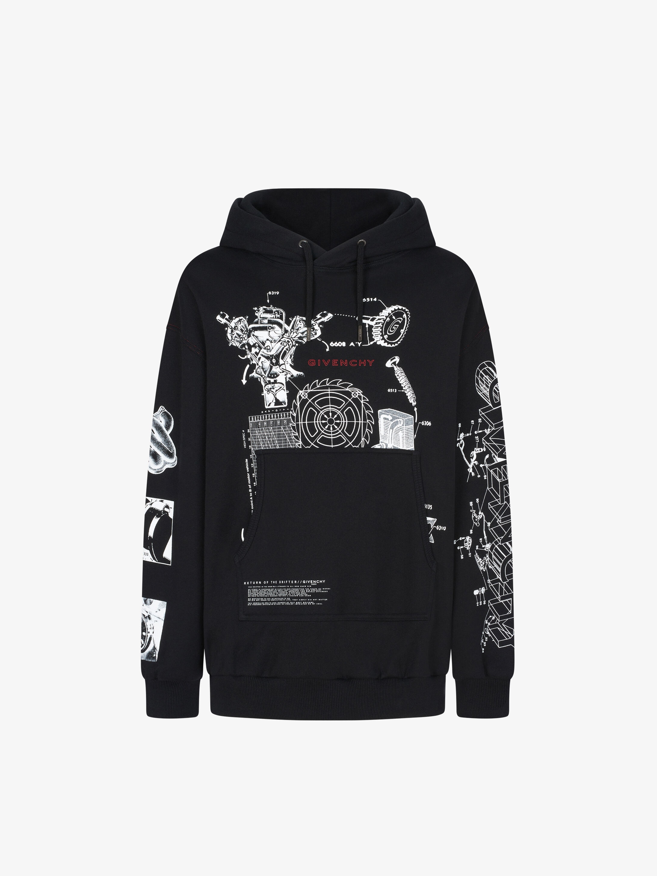 GIVENCHY Schematics oversized hoodie - 1