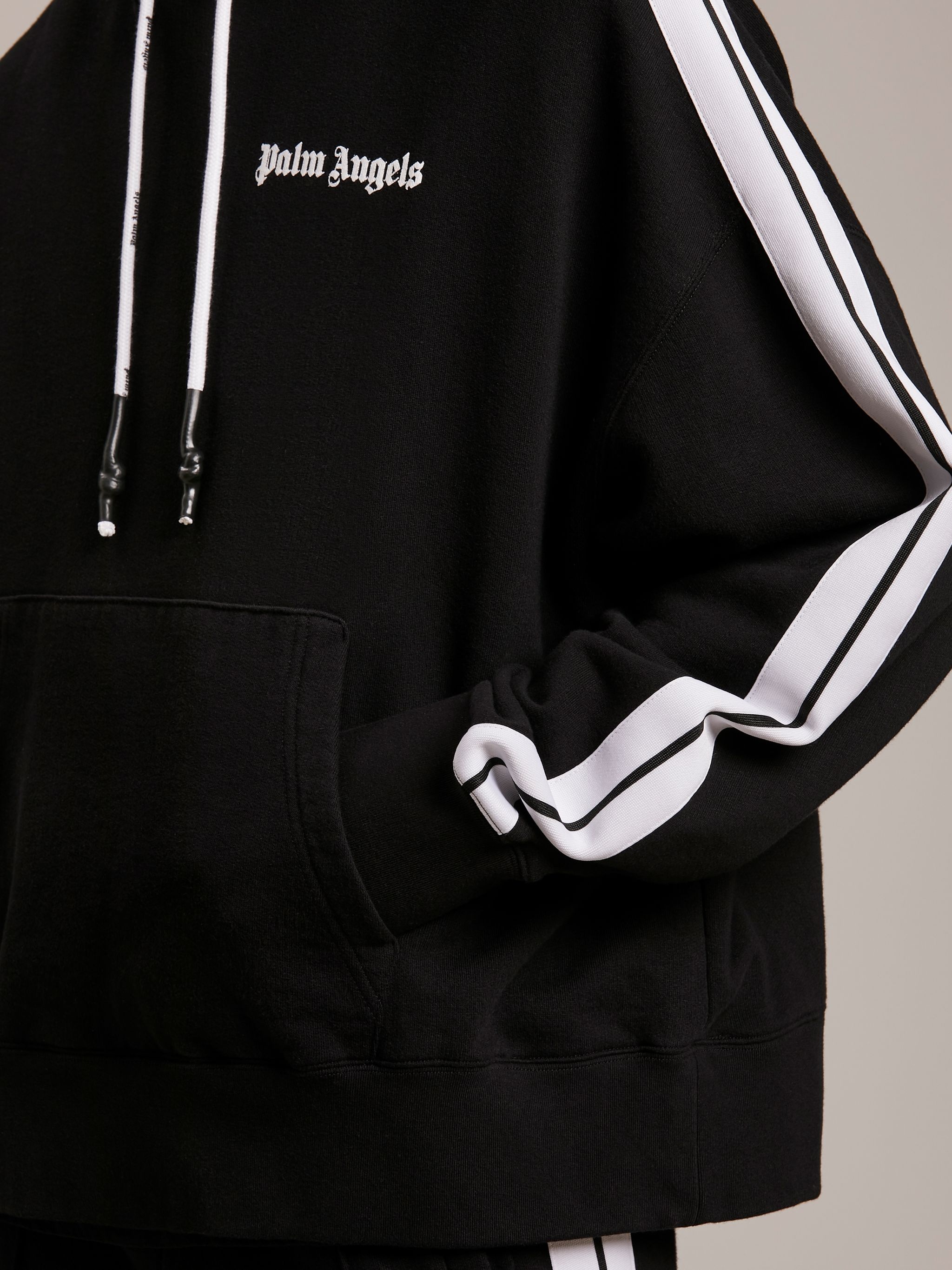 BLACK TRACK HOODIE - 8
