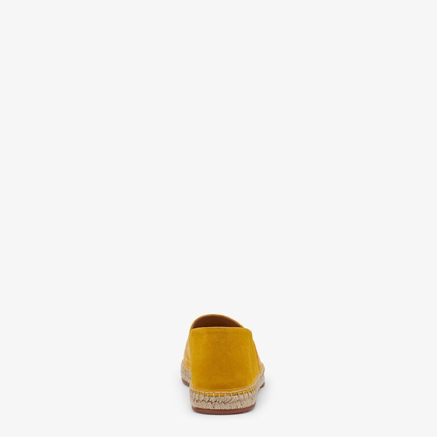 Yellow fabric and suede espadrilles - 3