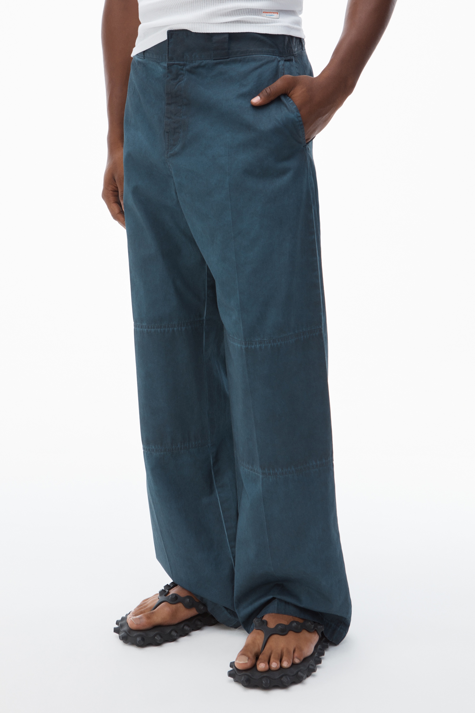 Slim-Leg Pants in Cotton - 3