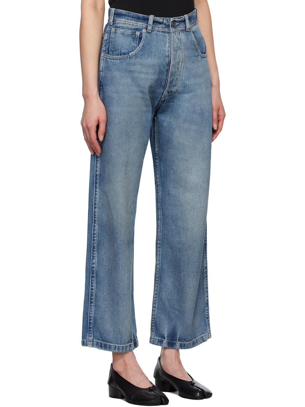 Blue 5 Pocket Jeans - 2