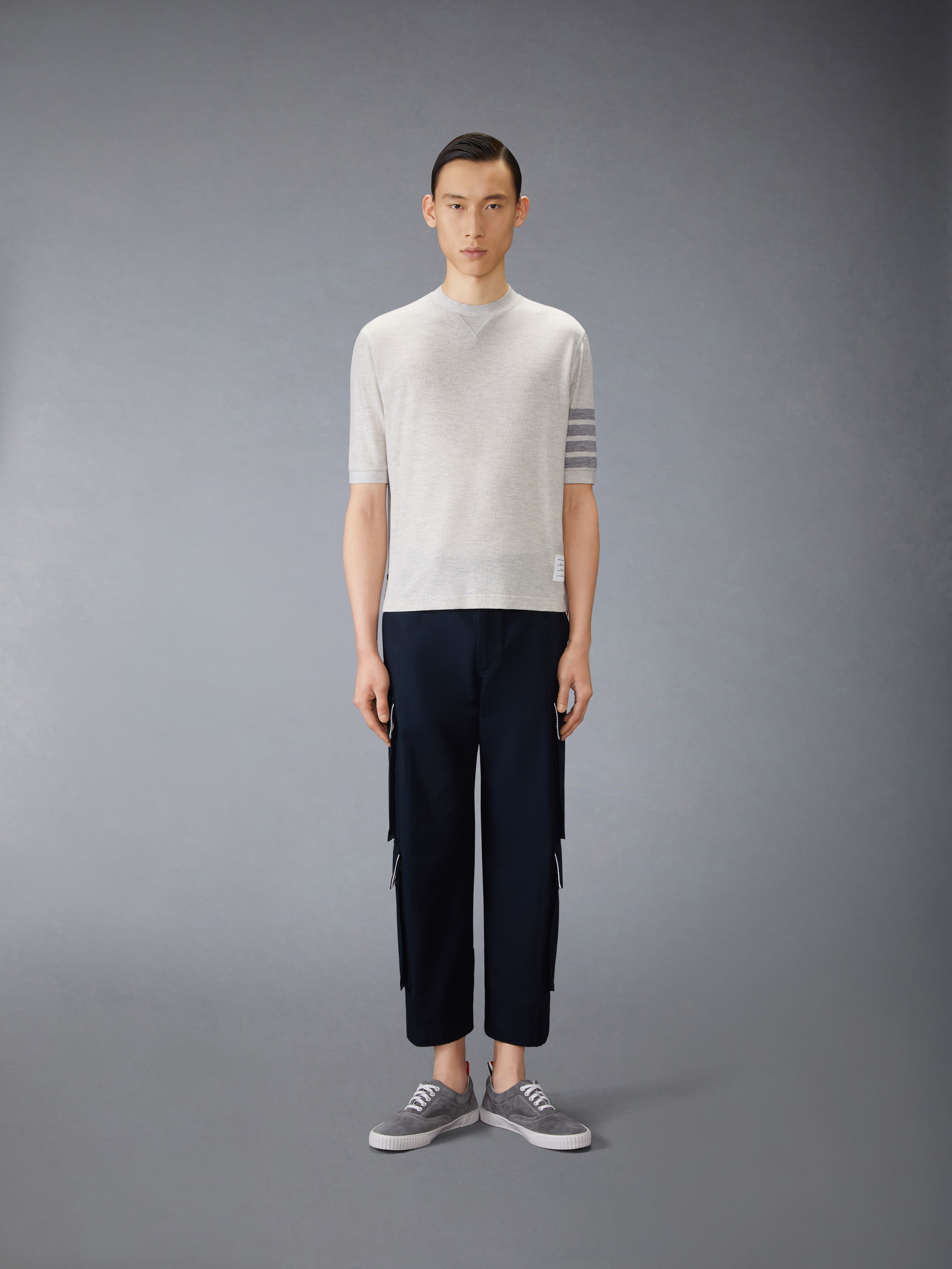 WOOL JERSEY 4-BAR TEE - 4