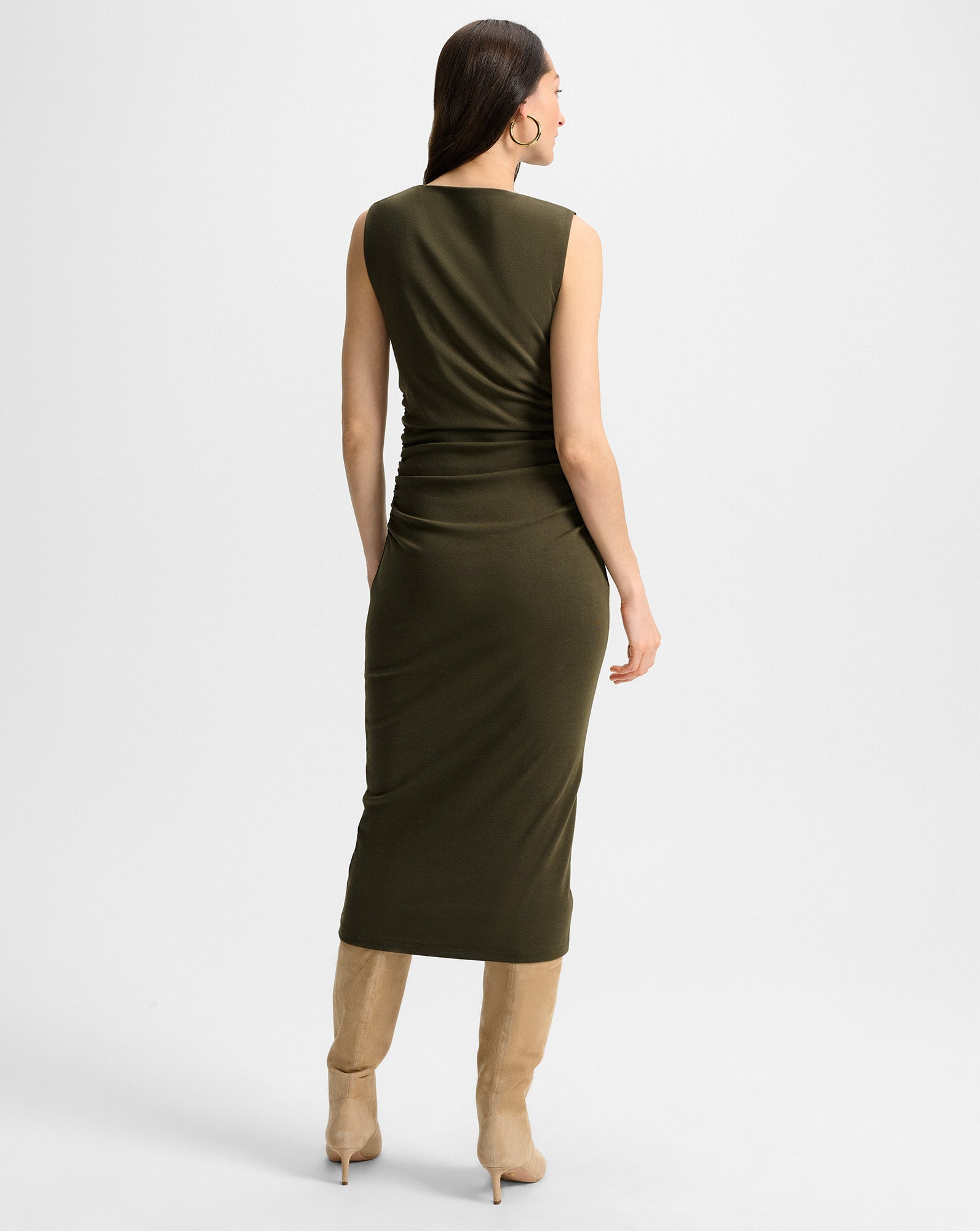 CHARISSA STRETCH-COTTON MIDI DRESS - 5