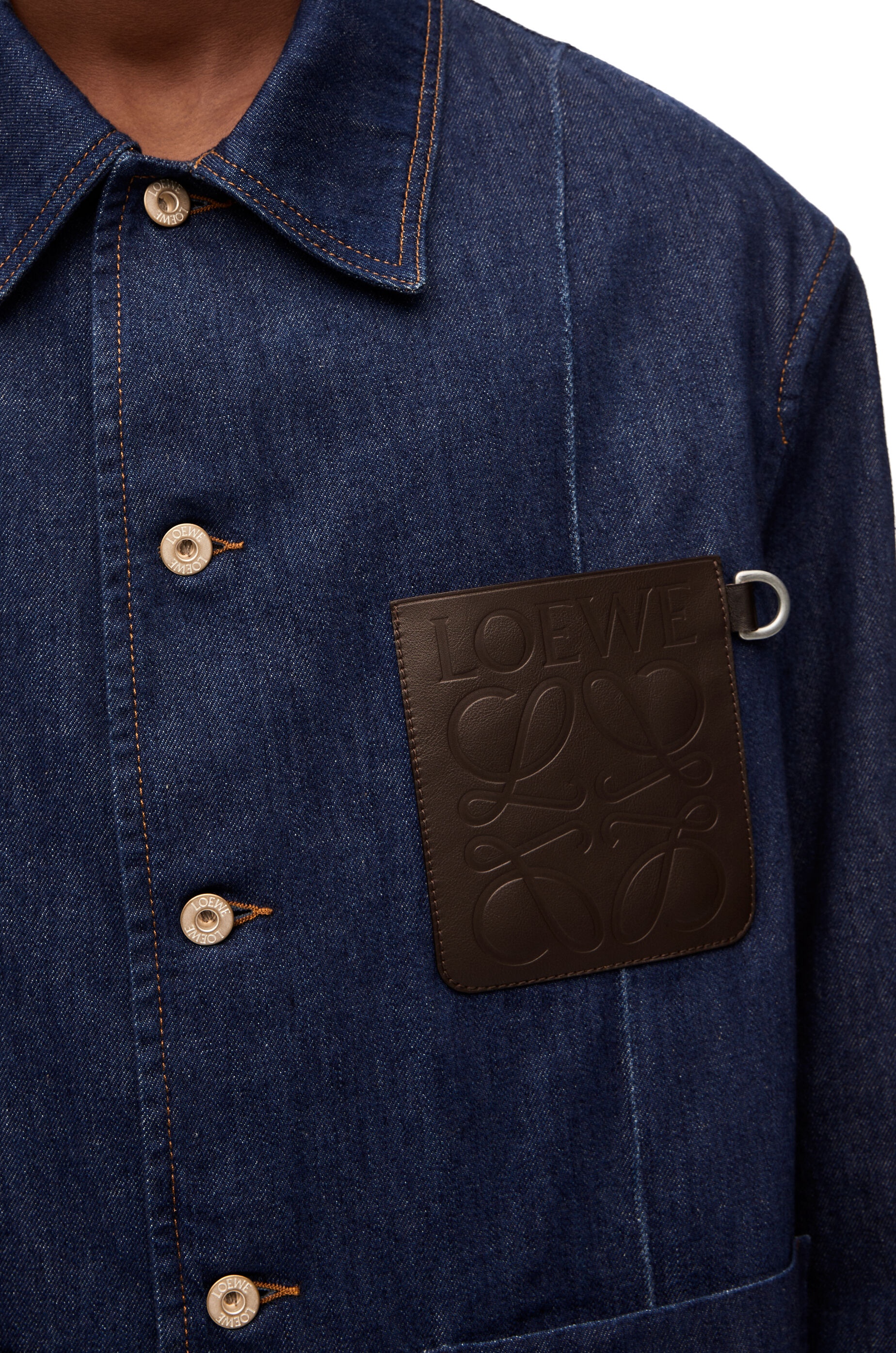 Workwear Anagram Denim Jacket in Blue - Loewe