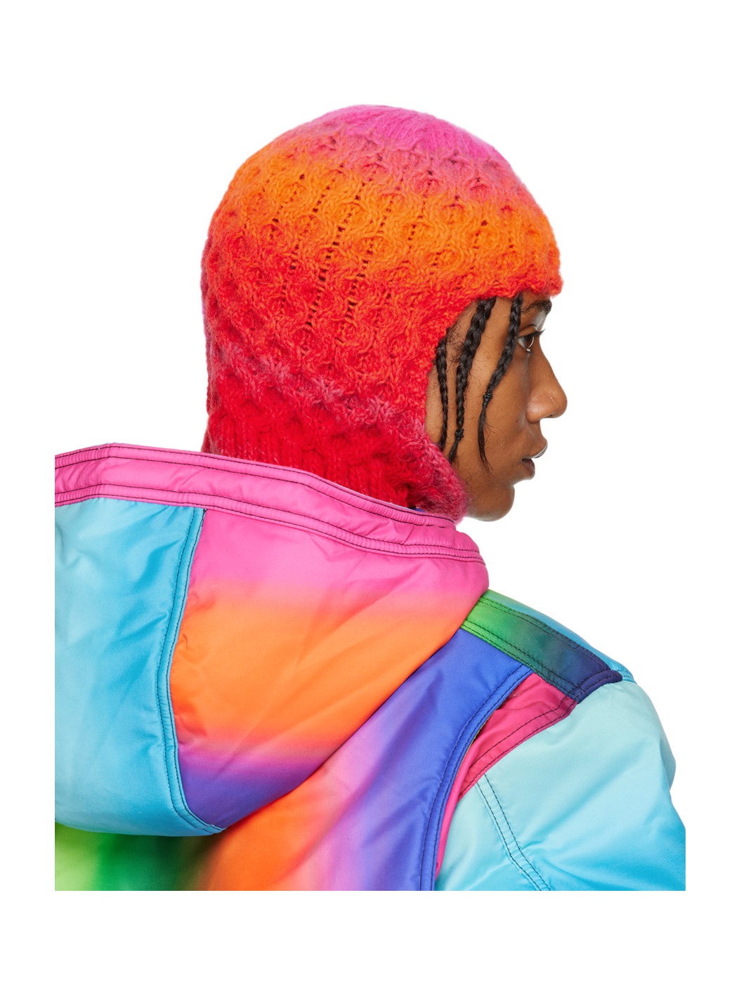 Orange & Pink Tie-Dye Balaclava - 3
