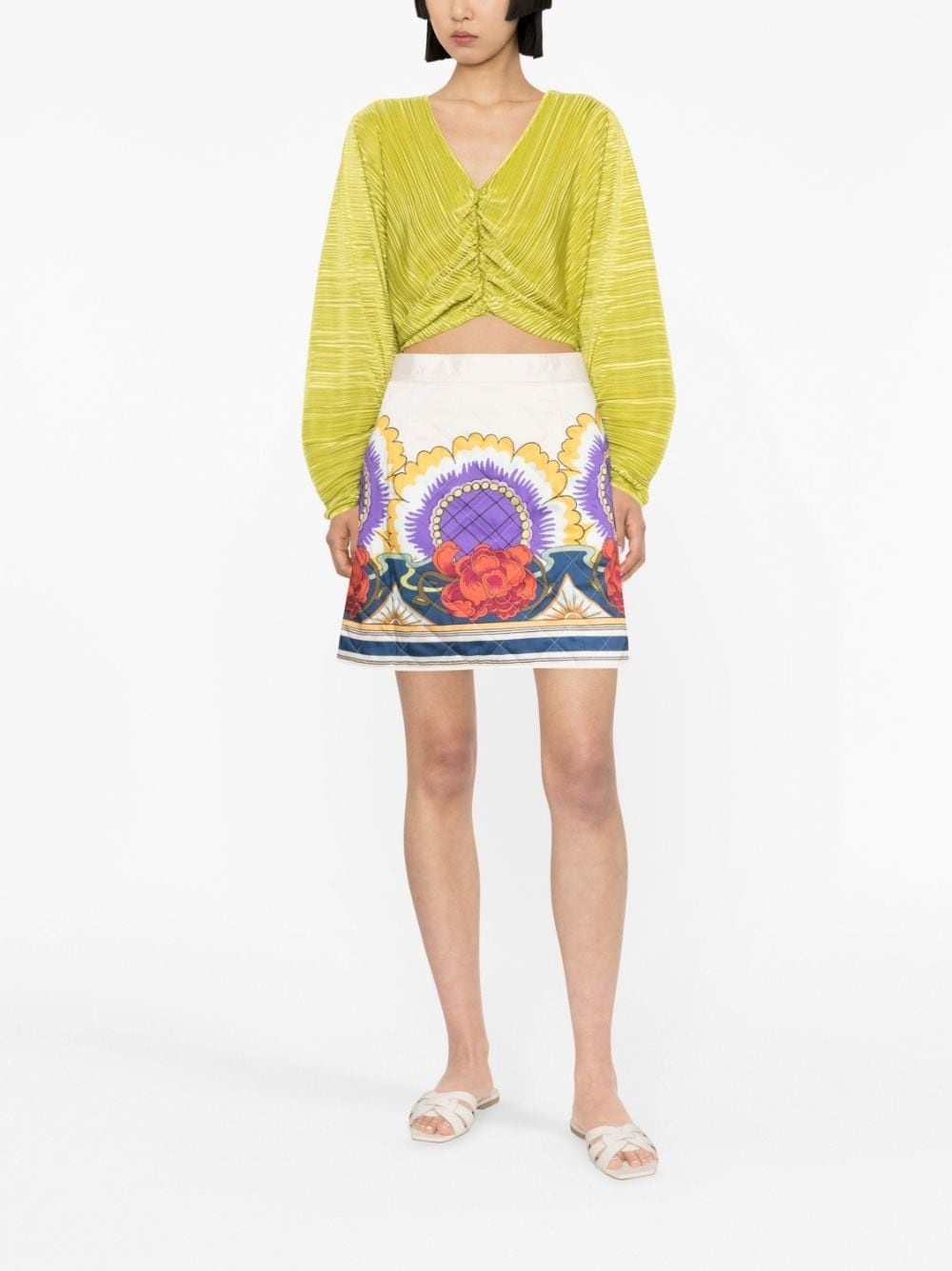 Edie floral-print miniskirt - 2