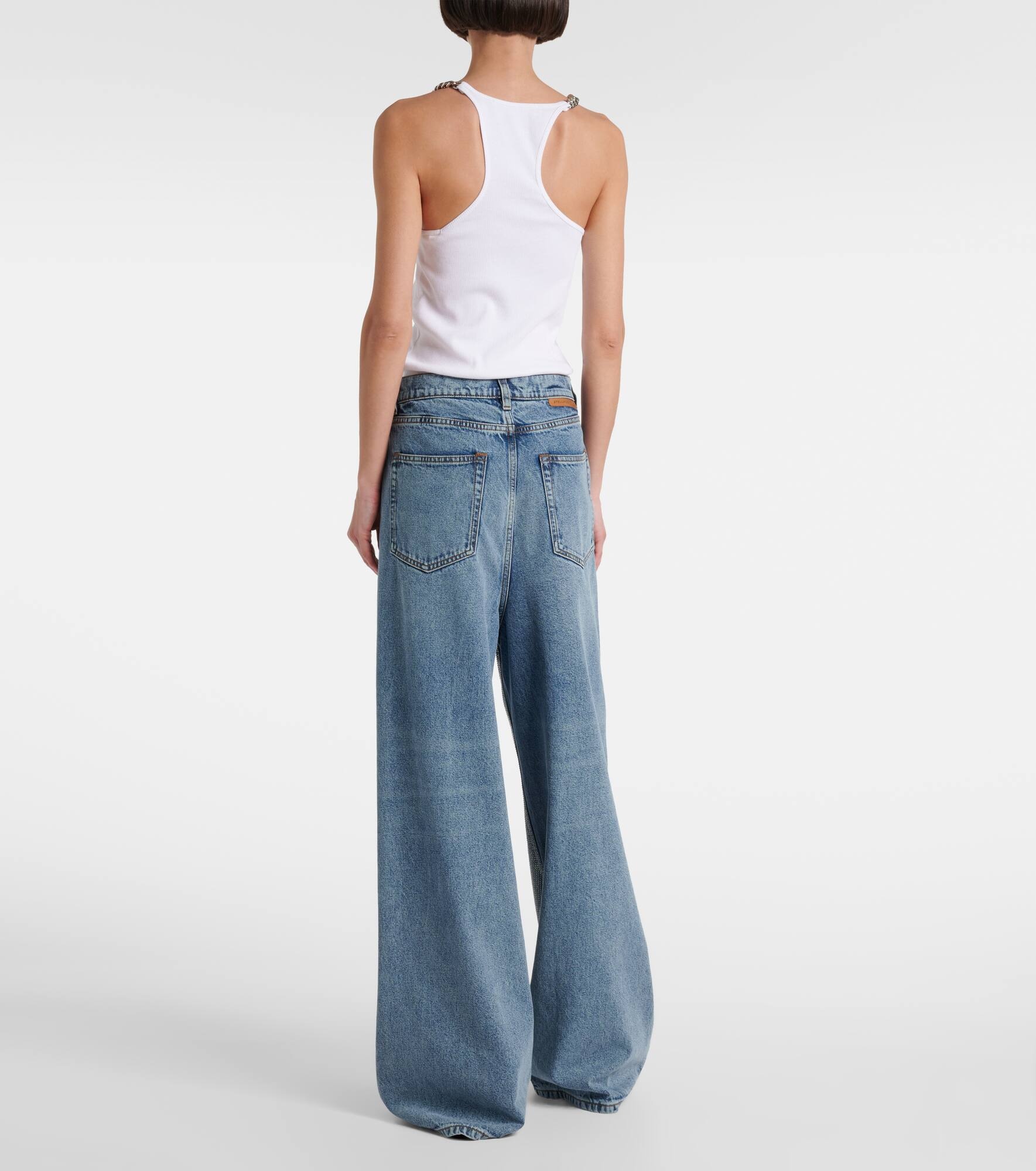 Crystal-embellished wide-leg jeans - 3