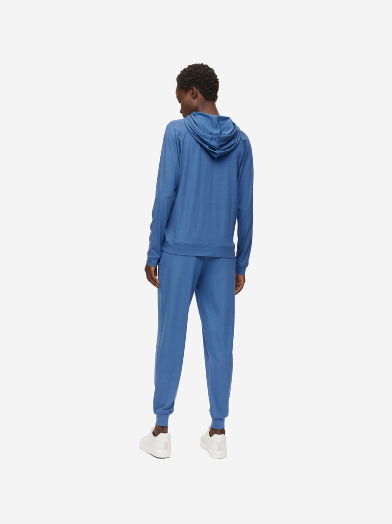 Women's Pullover Hoodie Basel Micro Modal Stretch Storm Blue - 4