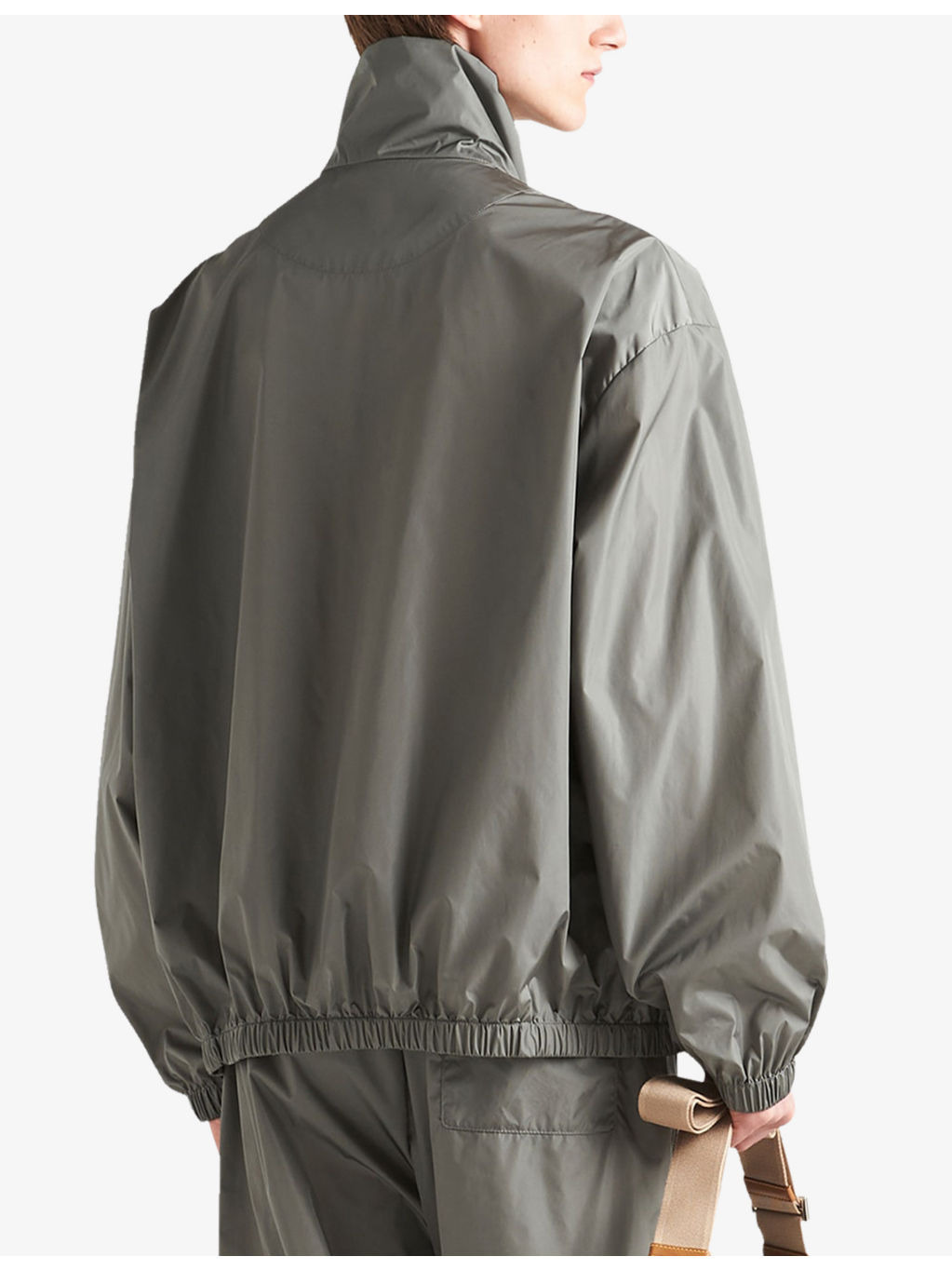 Logo-embroidered funnel-neck nylon jacket - 4