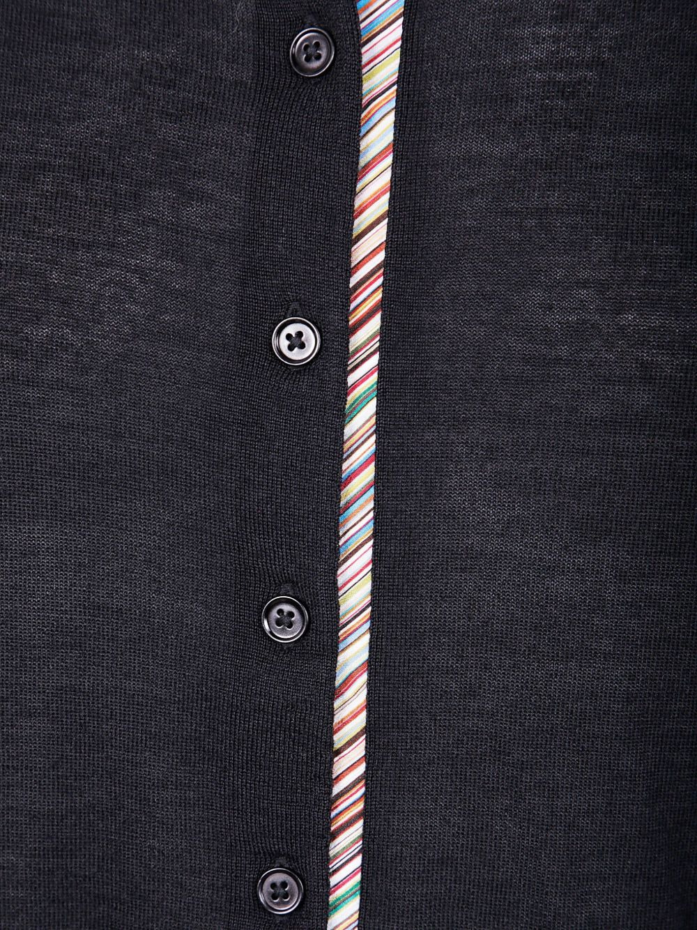 striped-detail wool cardigan - 3