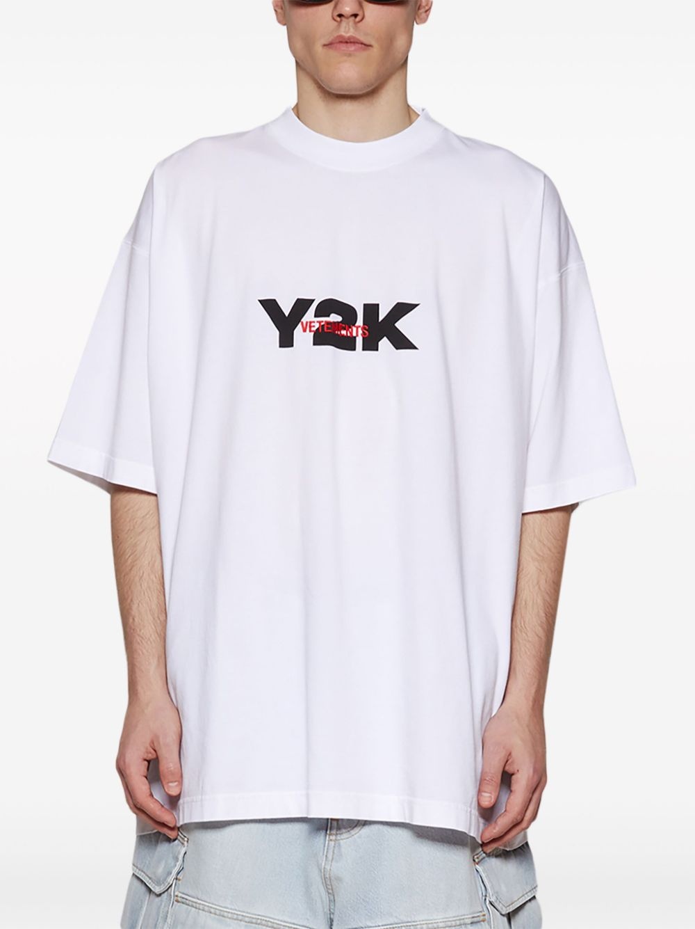 Y2K-print cotton T-shirt - 3