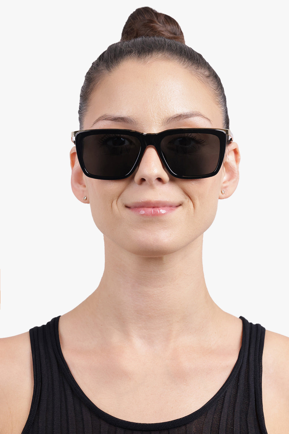 SL 765 RECTANGLE SUNGLASSES | BLACK/GOLD - 4