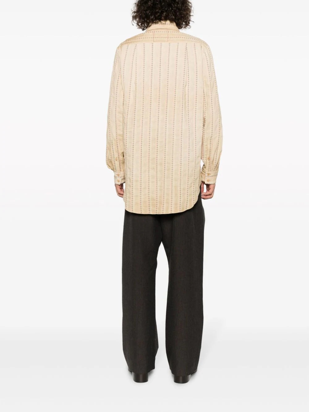 TAB STRIPED COTTON SHIRT - 4