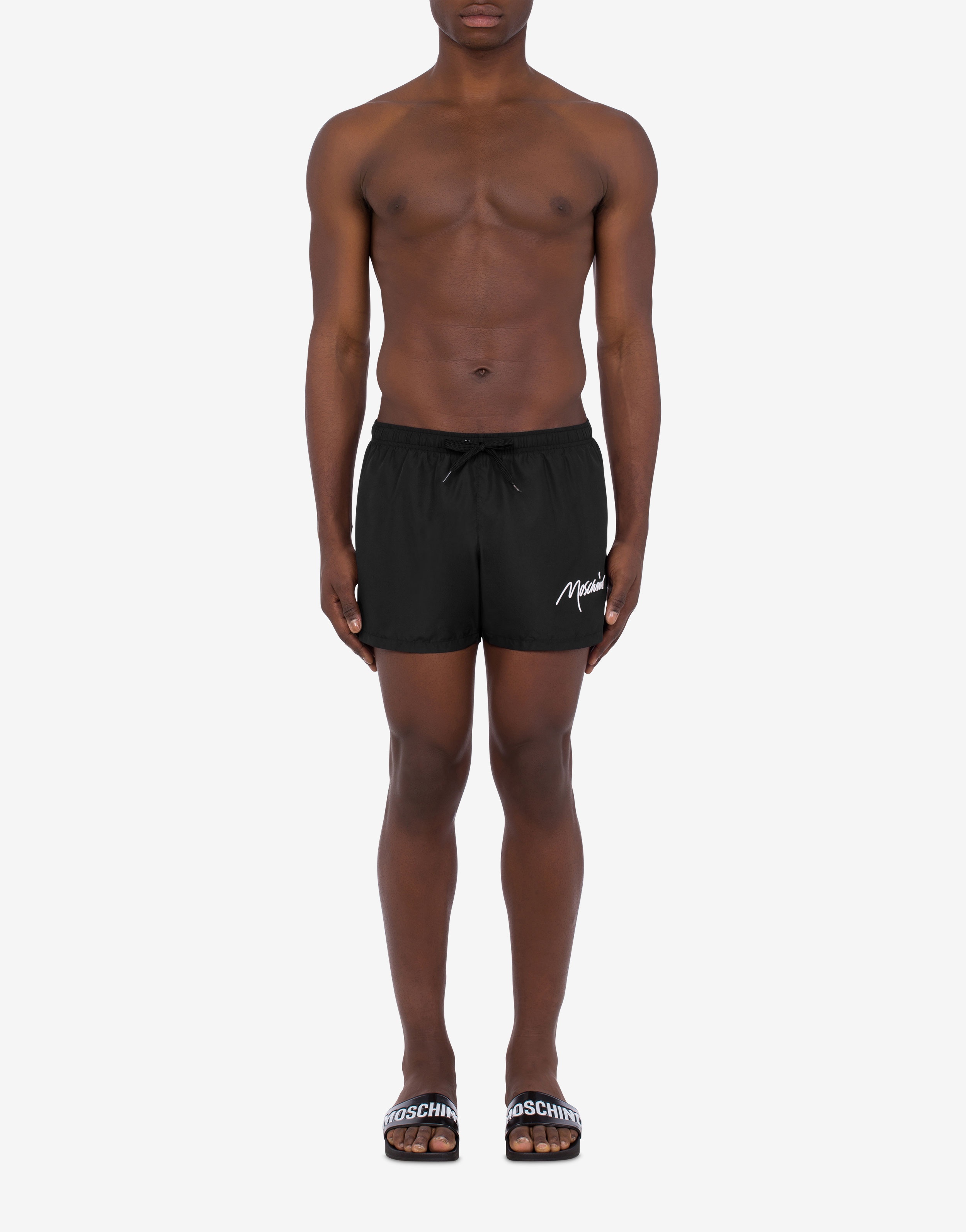 MOSCHINO SIGNATURE NYLON SWIM TRUNKS - 2