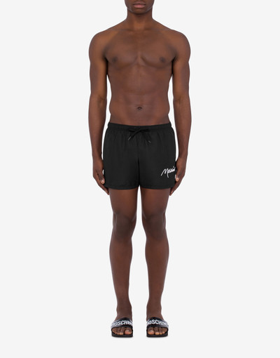 Moschino MOSCHINO SIGNATURE NYLON SWIM TRUNKS outlook