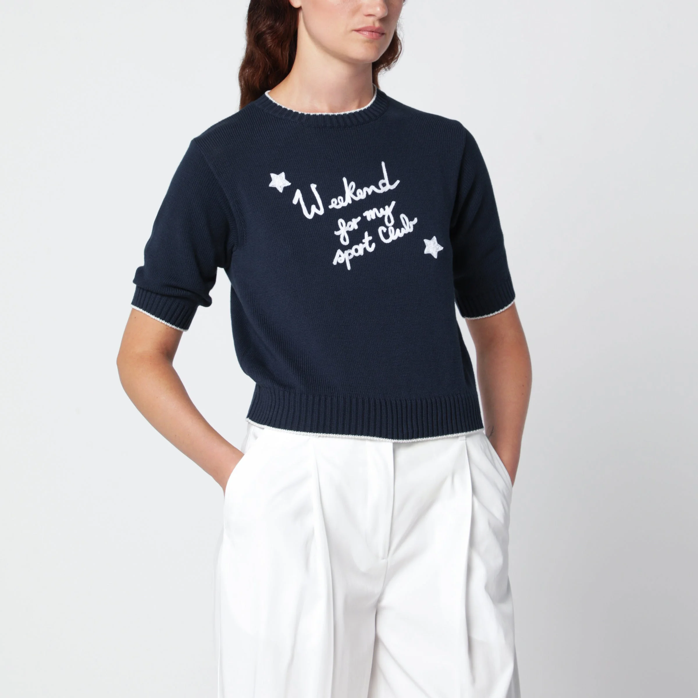 Boxy denim cotton shirt - 1