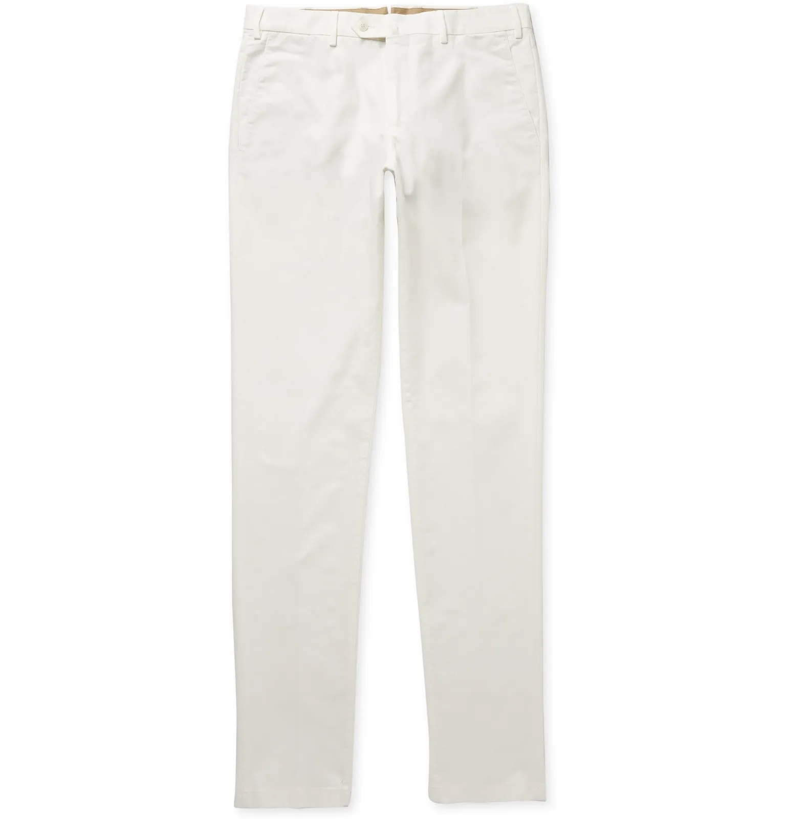 Slim-Fit Washed Cotton-Blend Trousers - 7