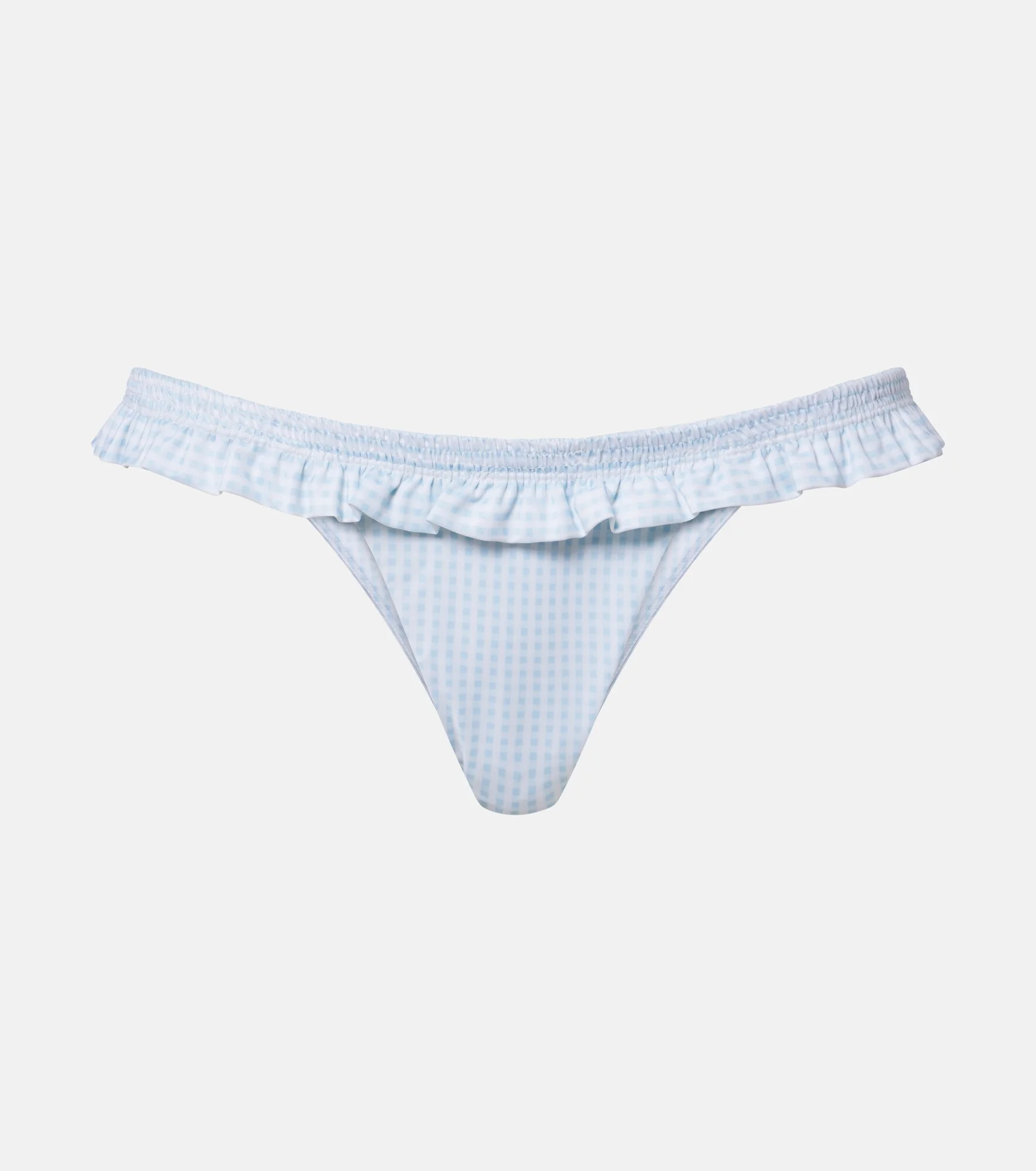 Esterel ruffled gingham bikini bottoms - 1