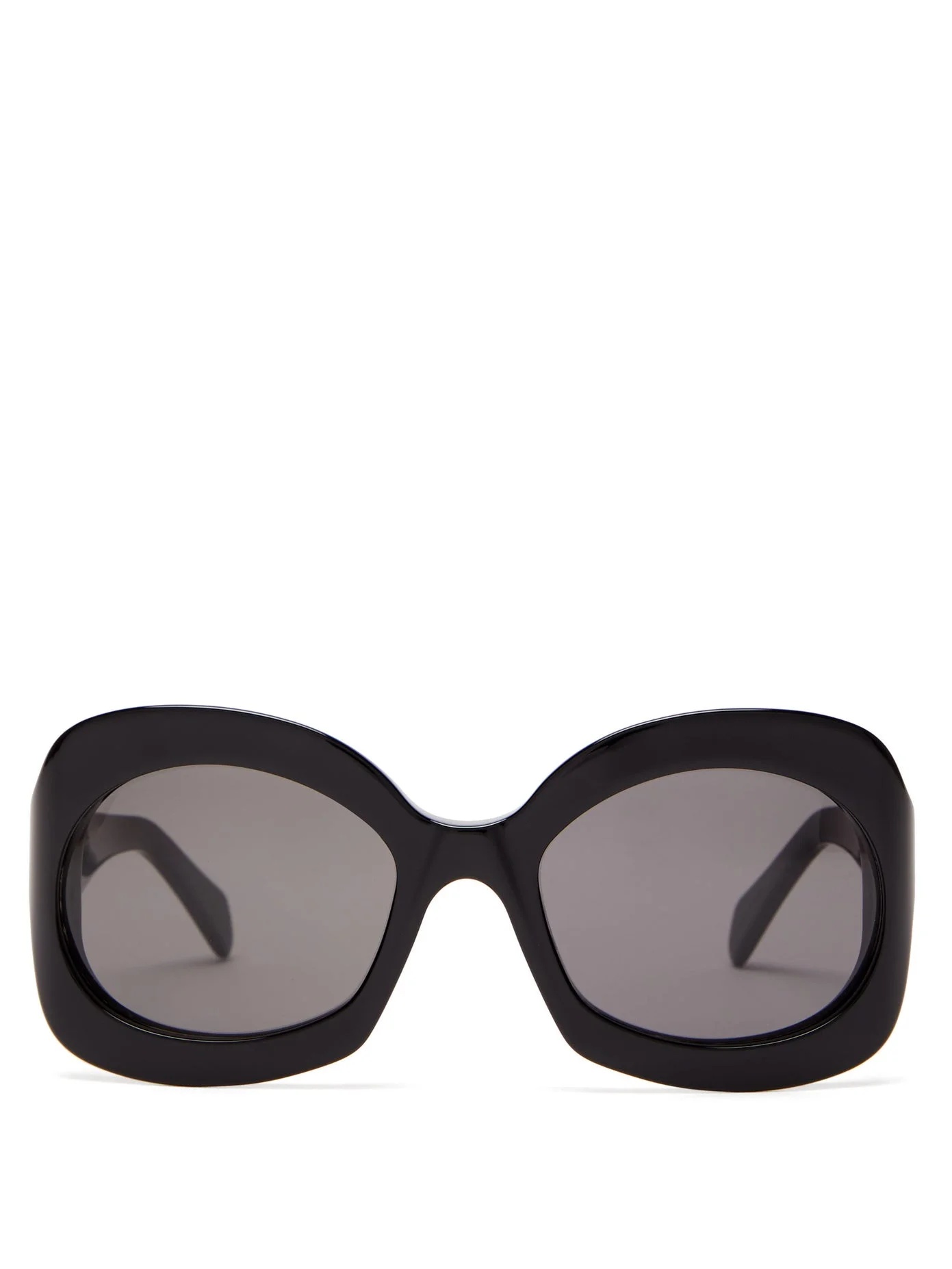 Round tortoiseshell-effect acetate sunglasses - 1