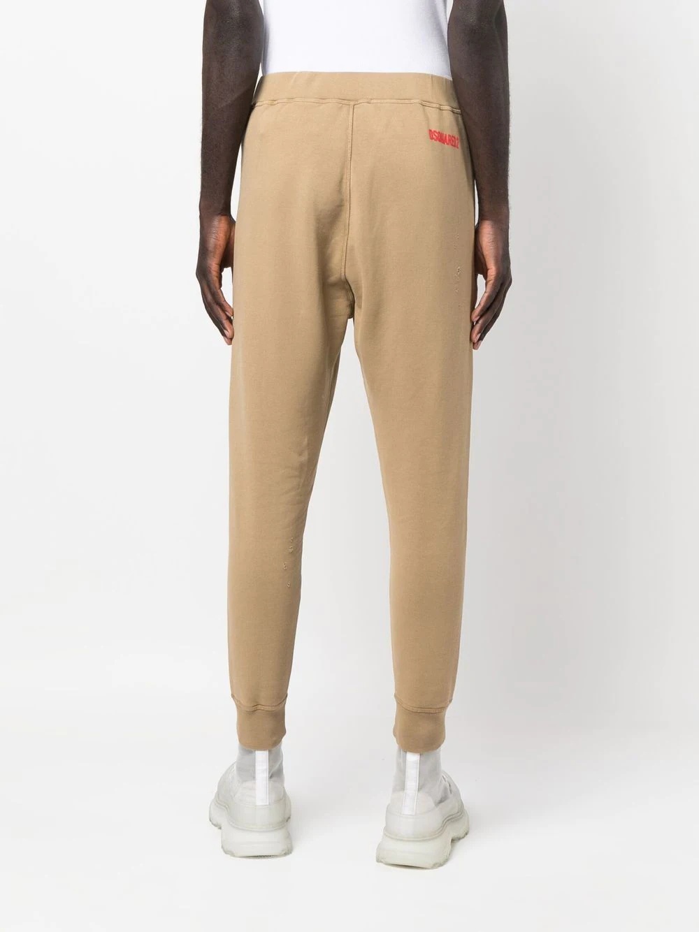 tapered cotton track pants - 4