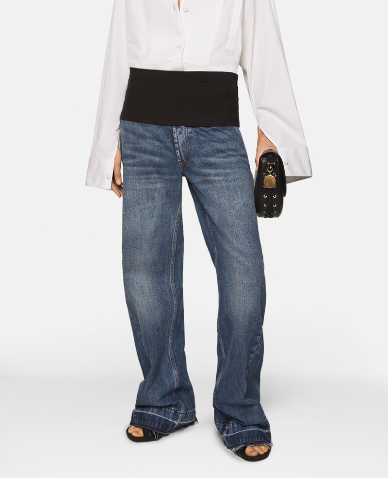 Tuxedo-Inspired Denim Jeans 5